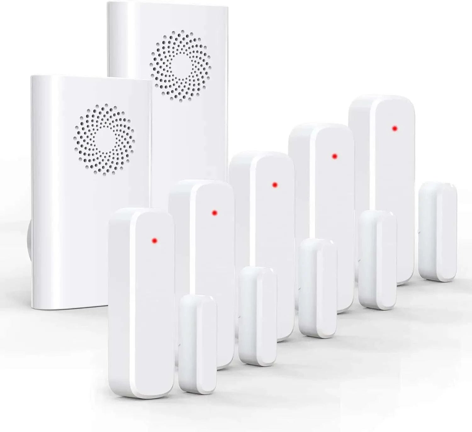 Wireless Door Chime System with 500ft Range, 2 Receivers & 5 Sensors-United States