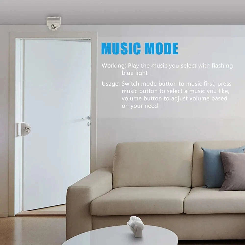 Wireless Door Chime with PIR Motion Sensor for Shop & Home Security-Default Title