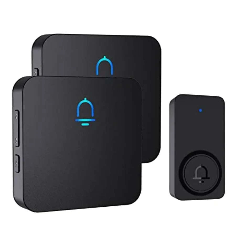 Wireless Doorbell with 2 Receivers, 1000ft Range, 32 Chimes-United States / White