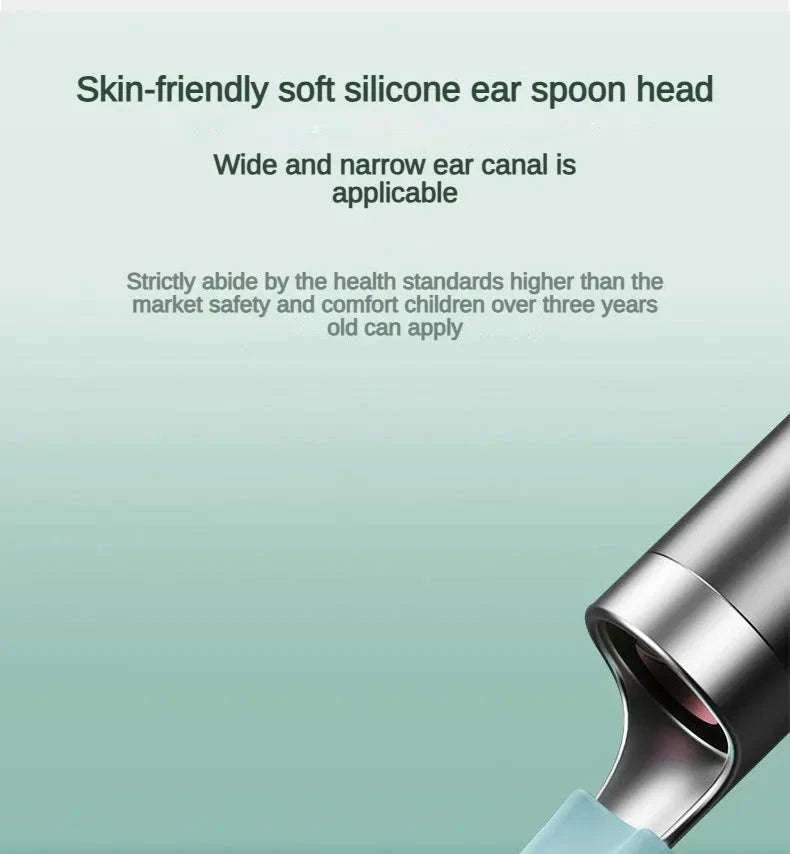 Wireless Ear Cleaner with Camera – Visual Ear Wax Removal Tool-White 9-piece set