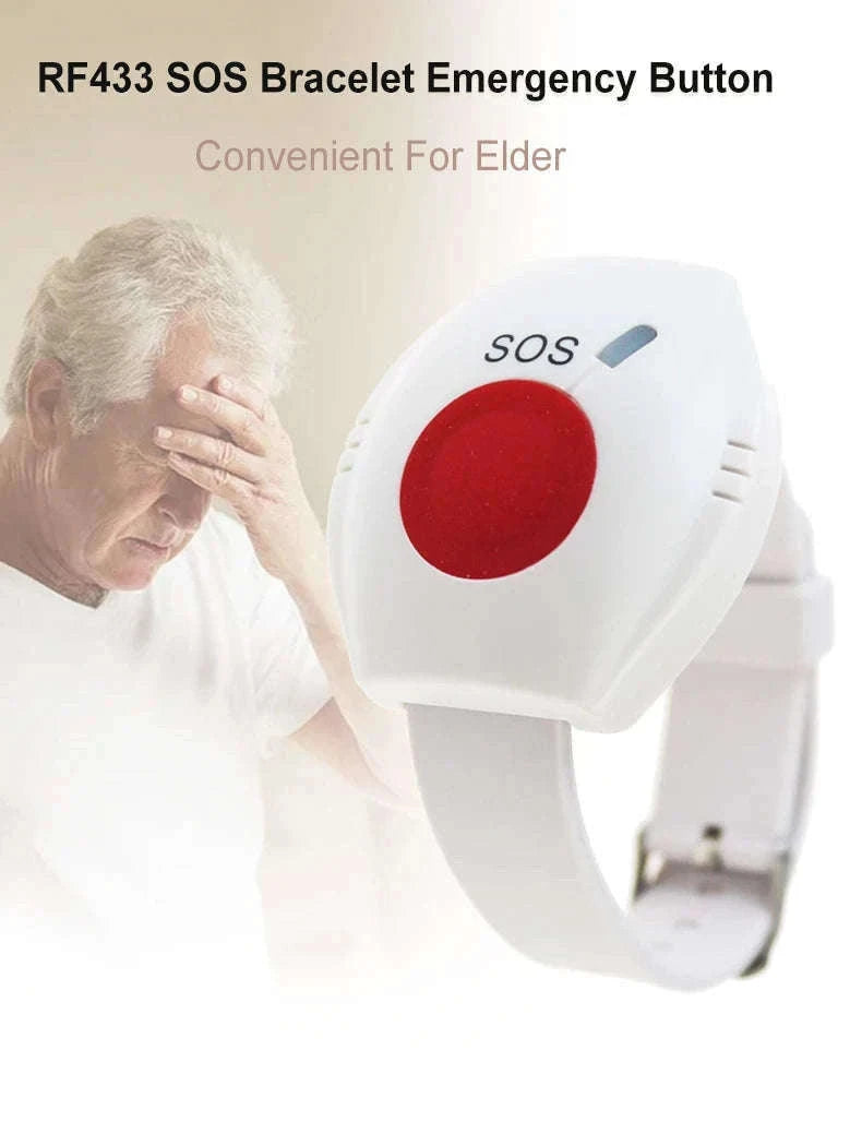 Wireless Elderly Care Pager System for Fast SOS Alerts-Host And 3SOS