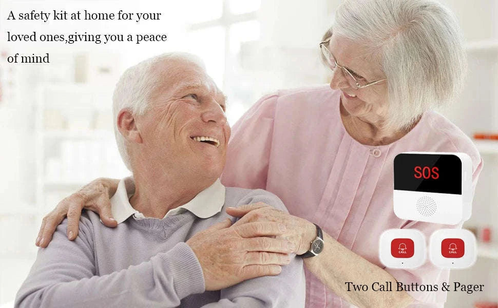 Wireless Elderly Care Pager System-Host And 3SOS