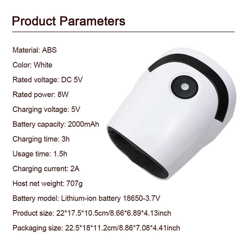 Wireless Electric Hand Massager Palm Therapy-Type A Set / Type-C Cable