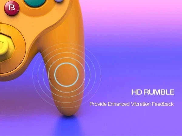 Wireless Game Controller for Switch, PC & GameCube with Hall Effect Sticks-Orange / United States