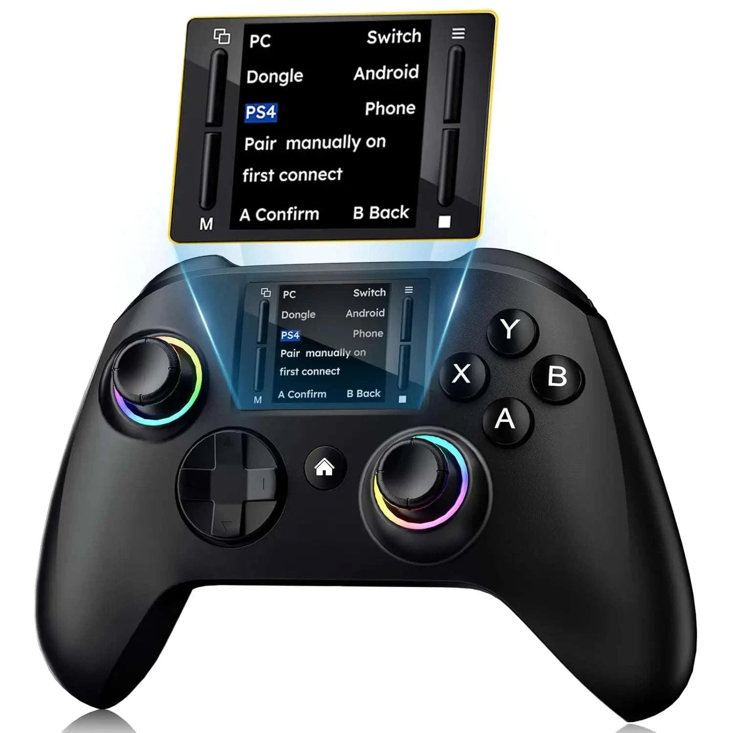 Wireless Gaming Controller with Interactive Screen-black / United States