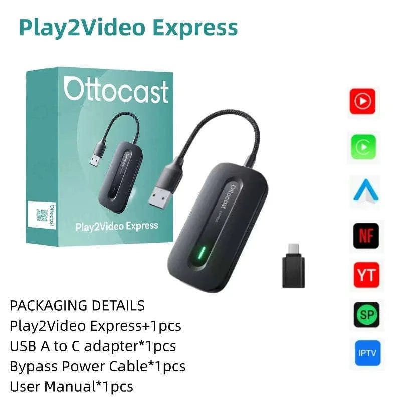 Wireless In-Car Phone Adapter with Pre-Installed Video Apps-515T2 YQK2 / 16G