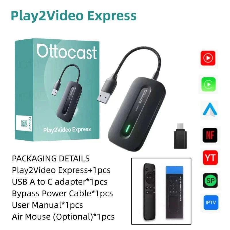 Wireless In-Car Phone Adapter with Pre-Installed Video Apps-515T2 YQK2 / 16G