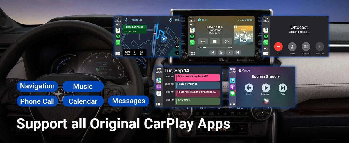 Wireless In-Car Phone Adapter with Pre-Installed Video Apps-515T2 YQK2 / 16G