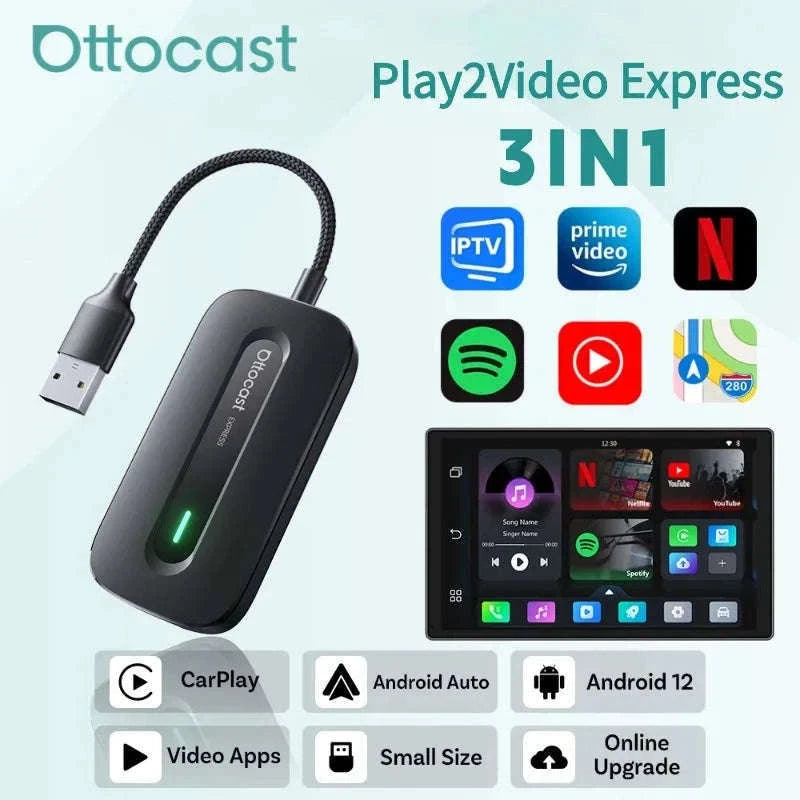 Wireless In-Car Phone Adapter with Pre-Installed Video Apps-515T2 YQK2 / 16G