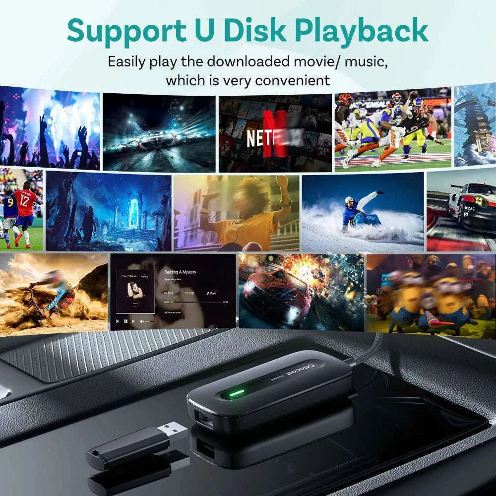 Wireless In-Car Phone Adapter with Pre-Installed Video Apps-515T2 YQK2 / 16G
