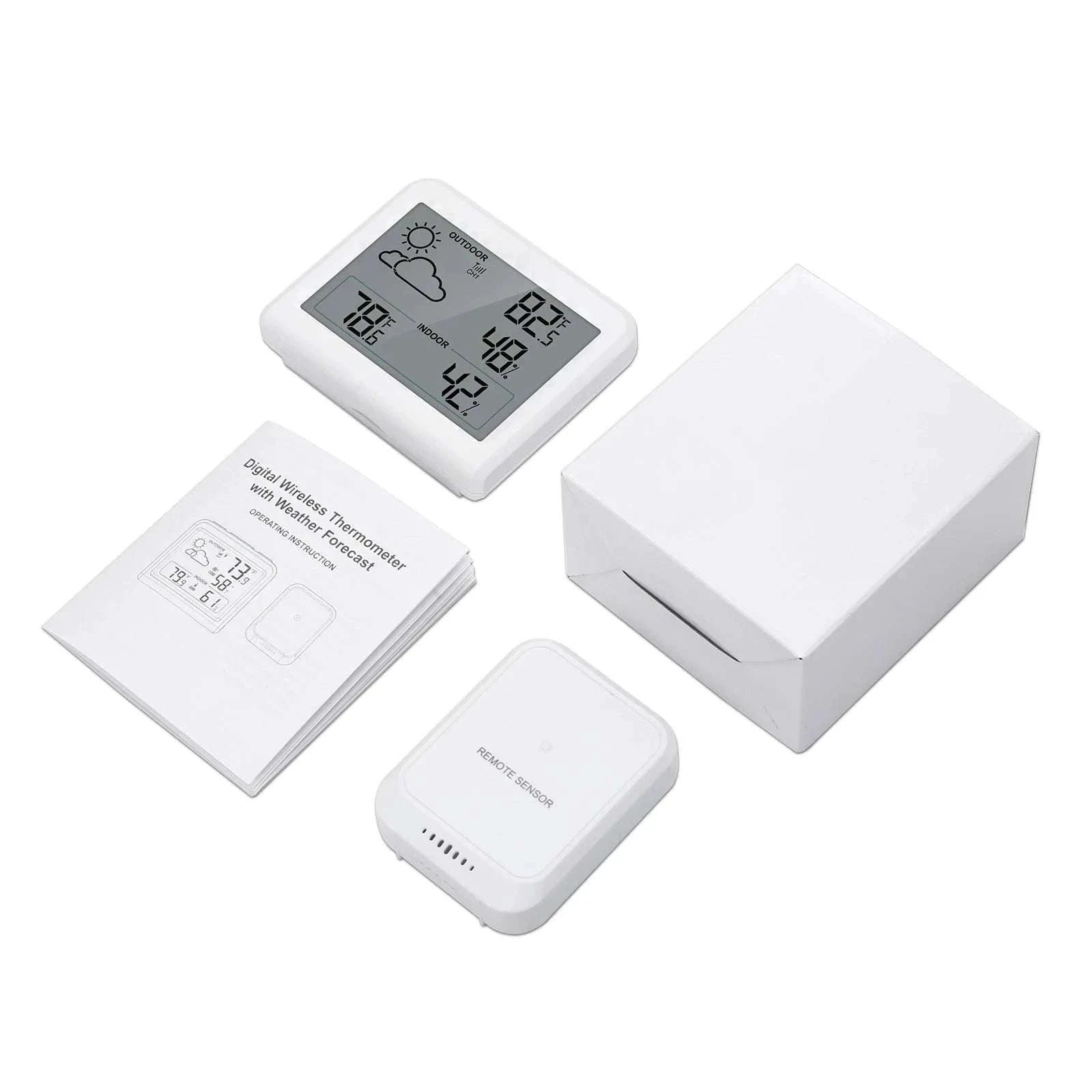 Wireless Indoor Outdoor Weather Station with Temperature & Humidity Monitor-Default Title