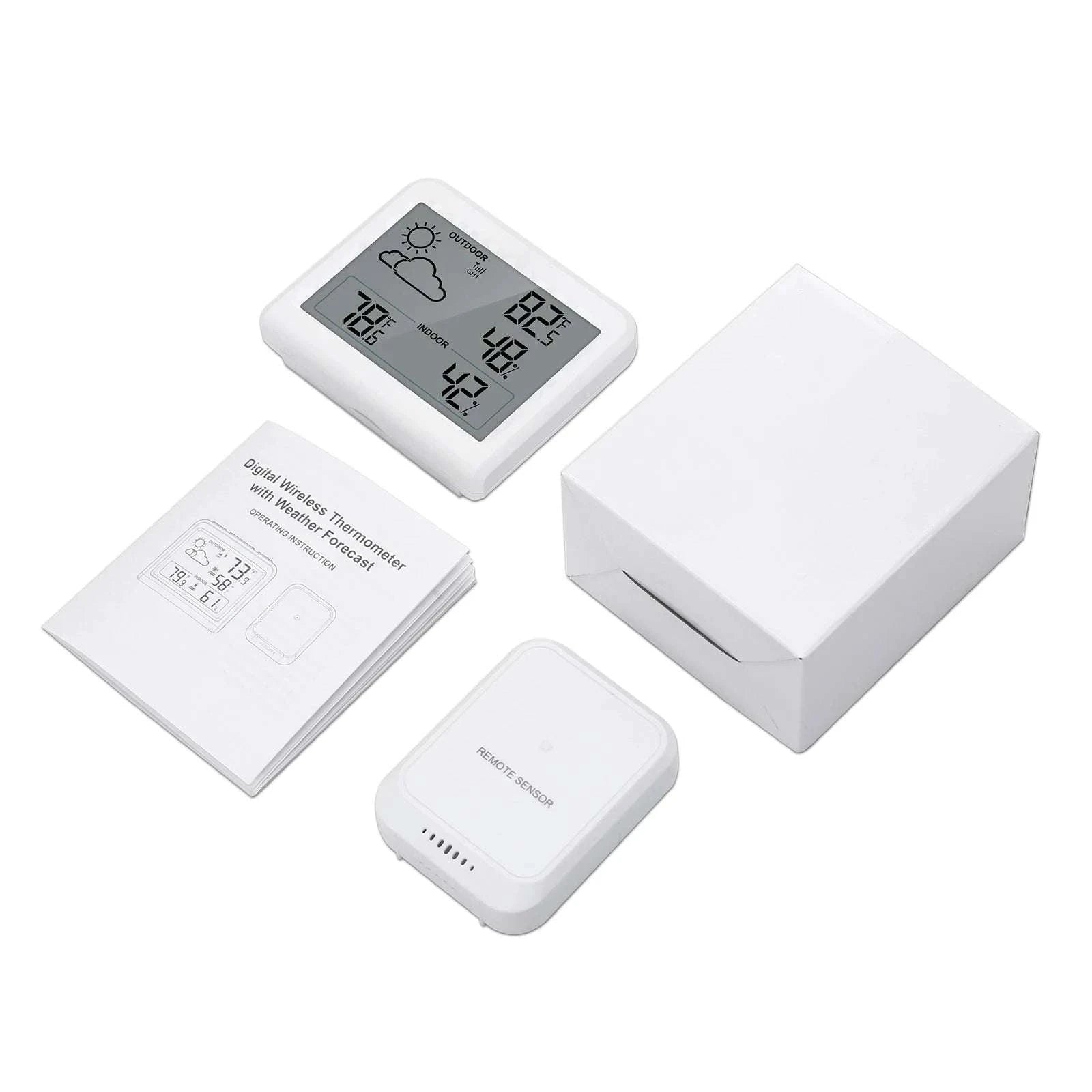Wireless Indoor Outdoor Weather Station with Temperature & Humidity Monitor-Default Title