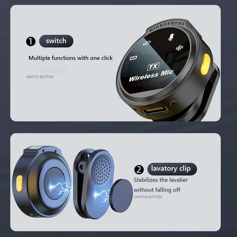 Wireless Lavalier Microphone for iPhone & Android-IOS