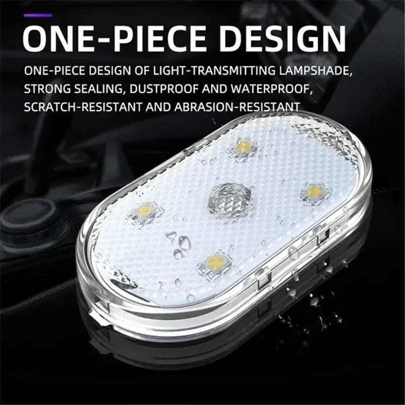 Wireless LED Car Interior Lights USB Rechargeable Touch Lamp-Pink