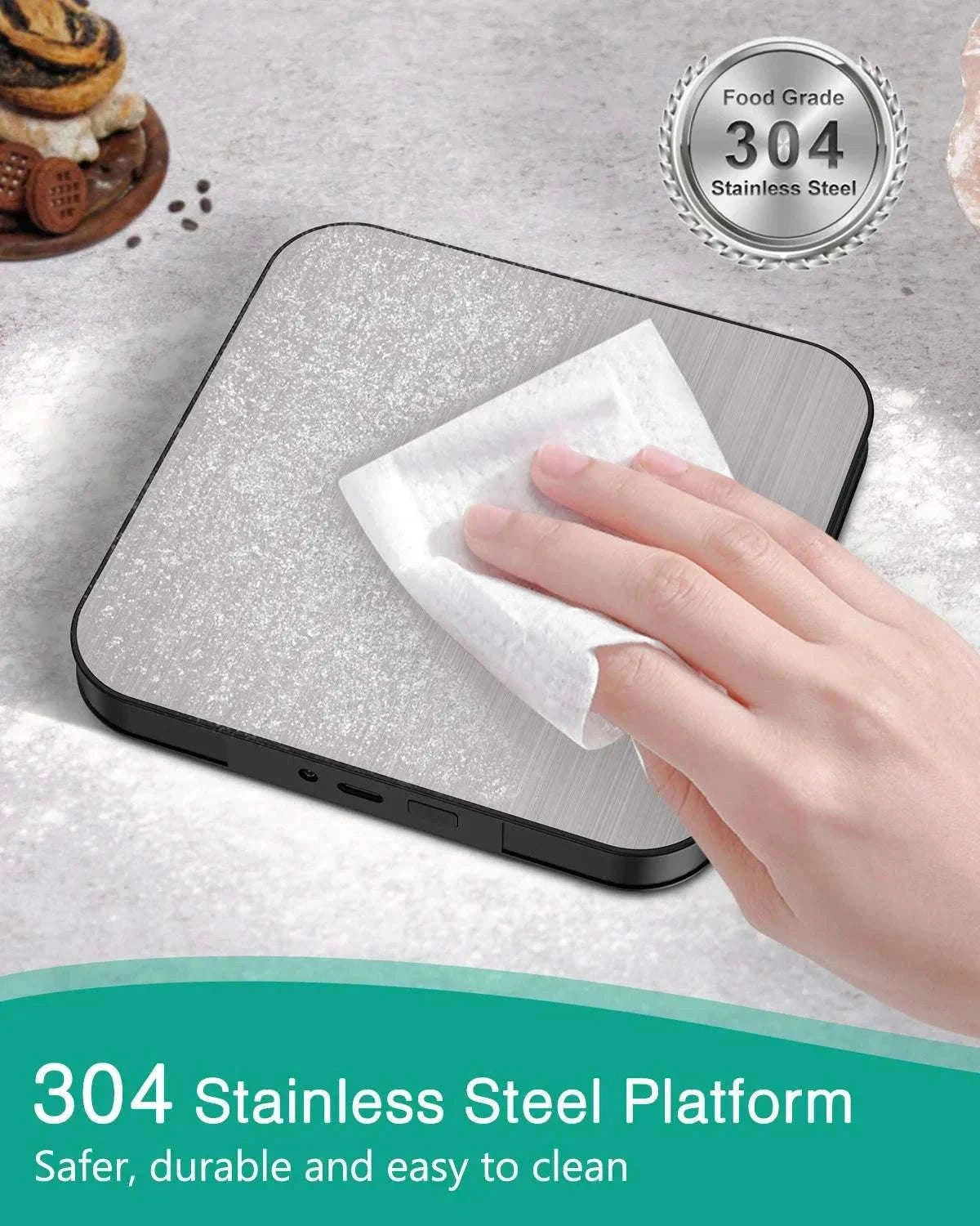 Wireless Magnetic Kitchen Scale with Remote Display 15kg 1g Precision-Default Title