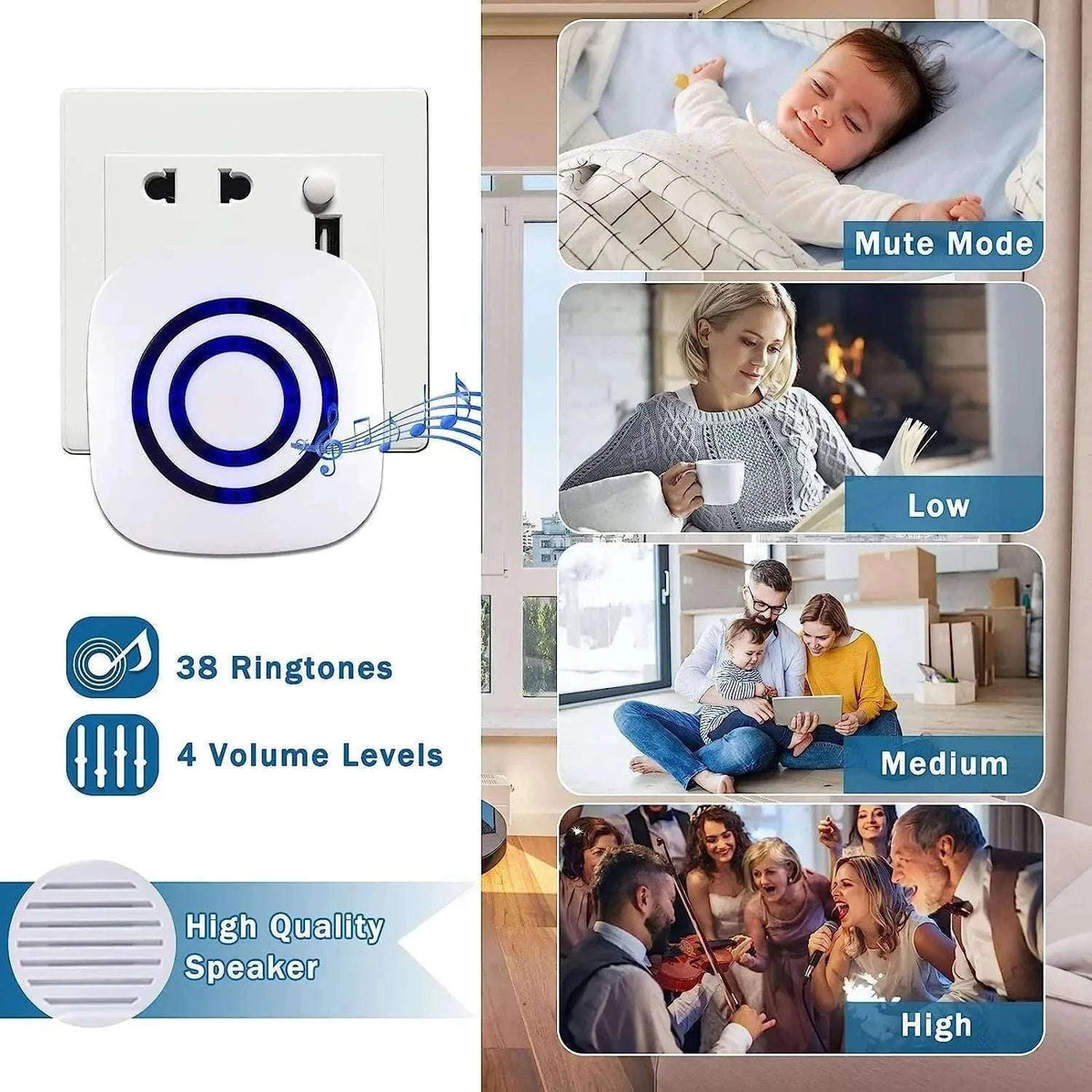 Wireless Motion Sensor Alarm System for Home and Shop-1 sensors 1 receiver / UK