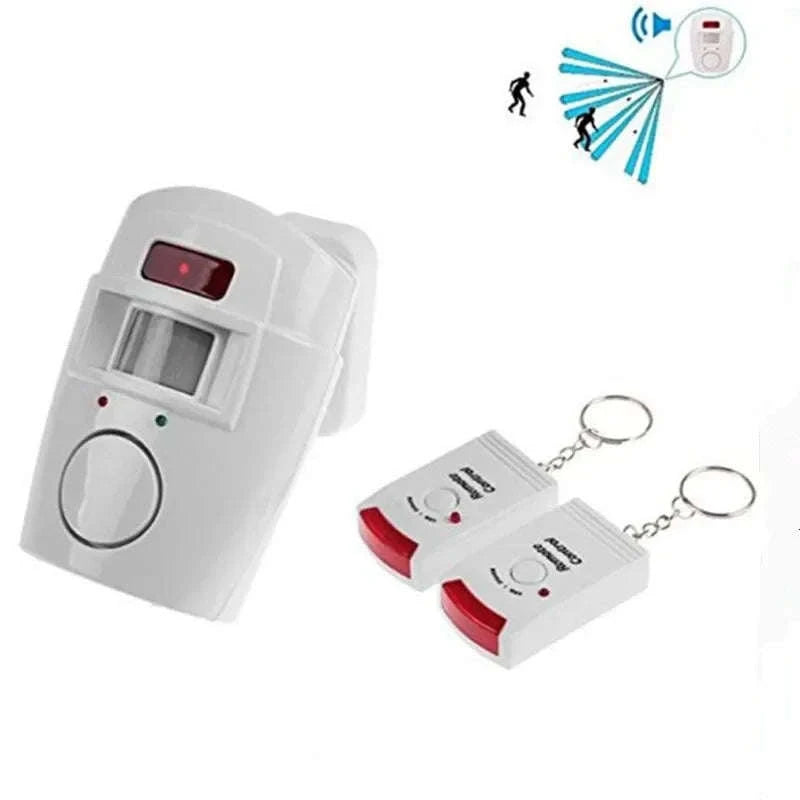 Wireless Motion Sensor Alarm with Dual Remotes – 105dB Security System-Default Title