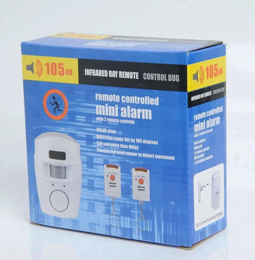 Wireless Motion Sensor Alarm with Dual Remotes and 105dB Siren-Default Title