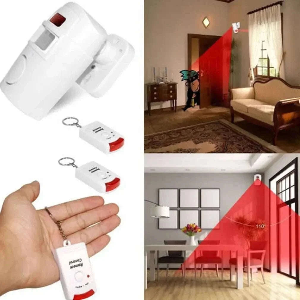 Wireless Motion Sensor Alarm with Dual Remotes and 105dB Siren-Default Title