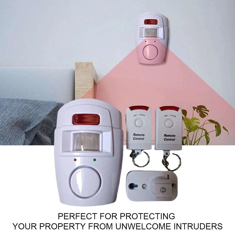 Wireless Motion Sensor Alarm with PIR Detector & 2 Remote Controls-United States