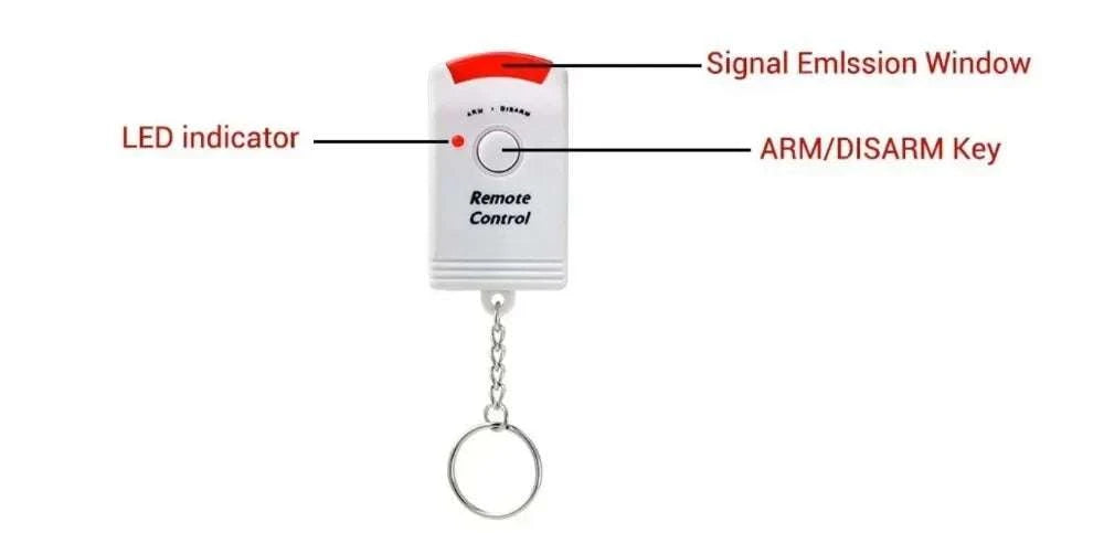 Wireless Motion Sensor Alarm with Remote & 105dB Siren-Default Title