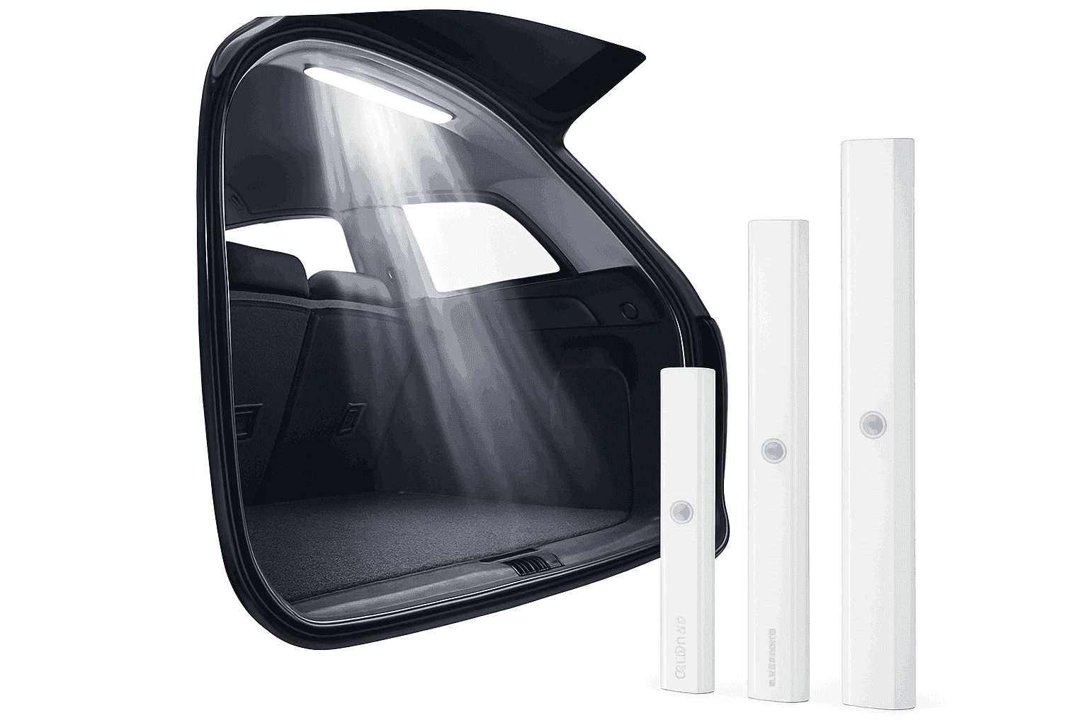 Wireless Motion Sensor Light for Trunk, USB Rechargeable, 3-Color Brightness-2pcs 10cm