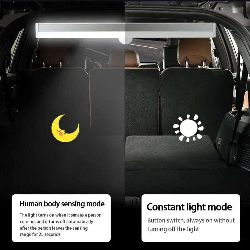 Wireless Motion Sensor Light for Trunk, USB Rechargeable, 3-Color Brightness-2pcs 10cm