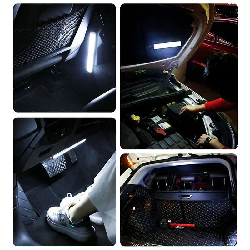 Wireless Motion Sensor Light for Trunk, USB Rechargeable, 3-Color Brightness-2pcs 10cm