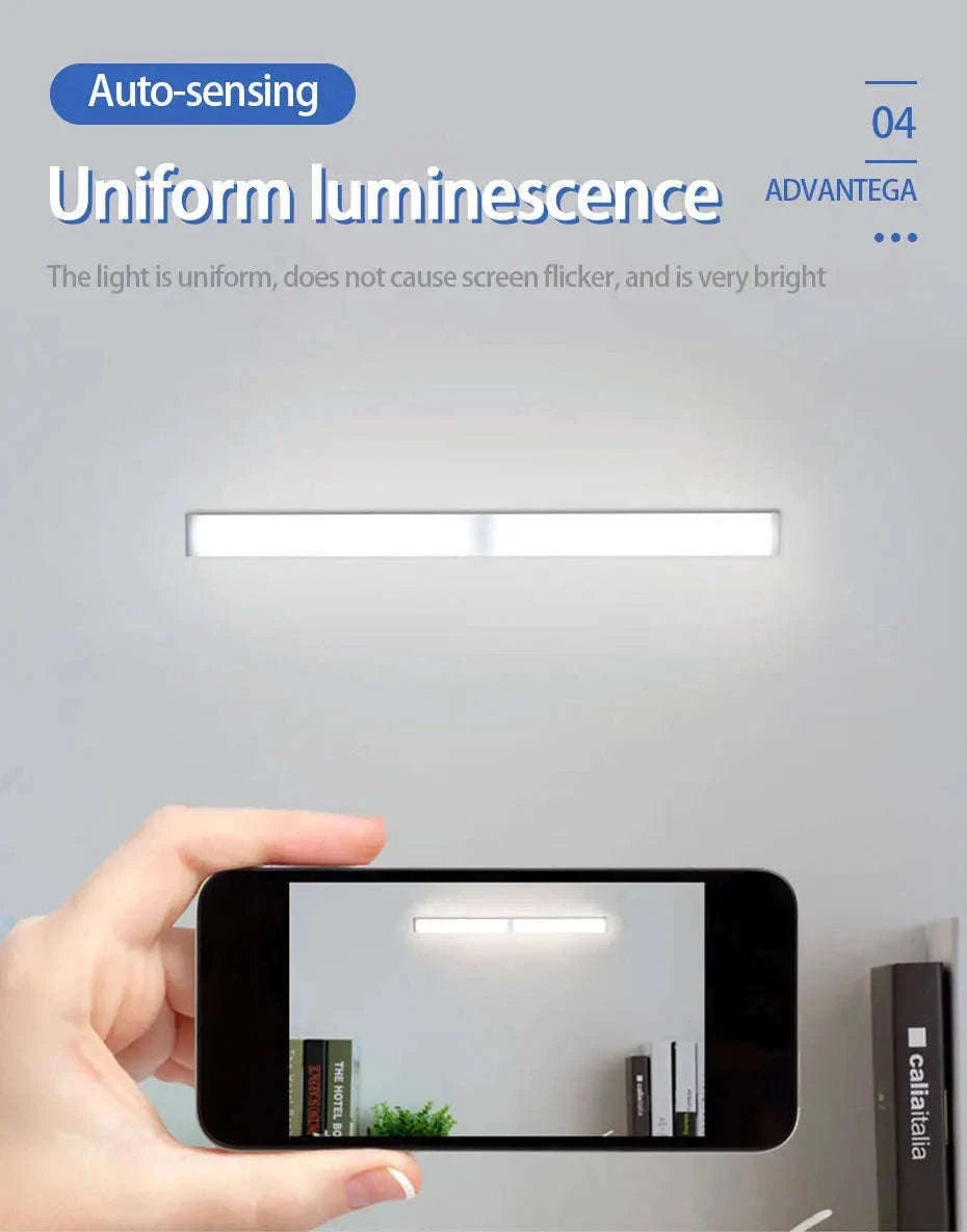 Wireless Motion Sensor Light for Trunk, USB Rechargeable, 3-Color Brightness-2pcs 10cm