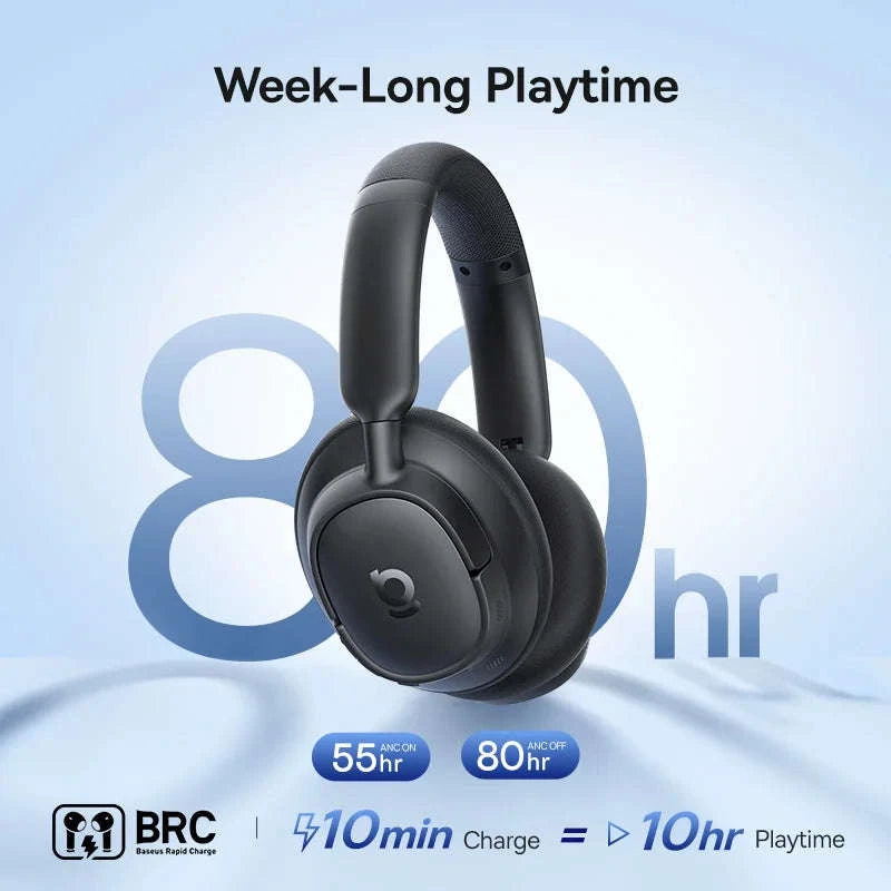 Wireless Noise Cancelling Headphones 45dB Adaptive Hybrid ANC Bluetooth 6.0-White / United States