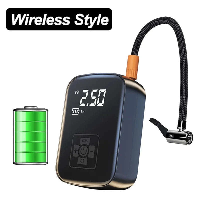 Wireless Portable Tire Inflator Pump 12V 150PSI-Wireless Style / france
