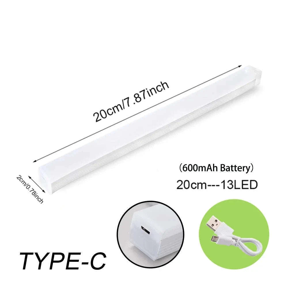 Wireless Rechargeable Motion Sensor Light for Dark Spaces-Warm White / 20cm-13LED