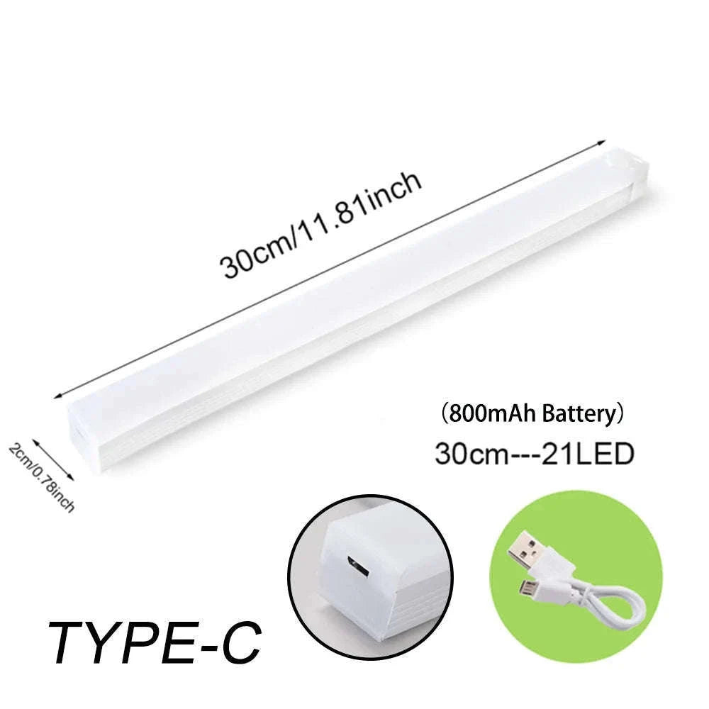 Wireless Rechargeable Motion Sensor Light for Dark Spaces-Warm White / 20cm-13LED