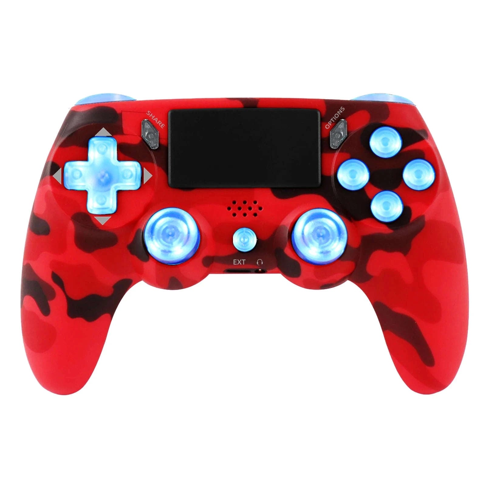 Wireless RGB Controller with Dual Vibration for PS4, PS3 & PC-Blue