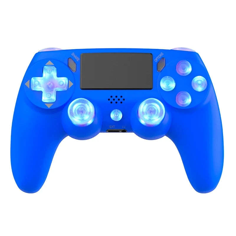 Wireless RGB Controller with Dual Vibration for PS4, PS3 & PC-Blue