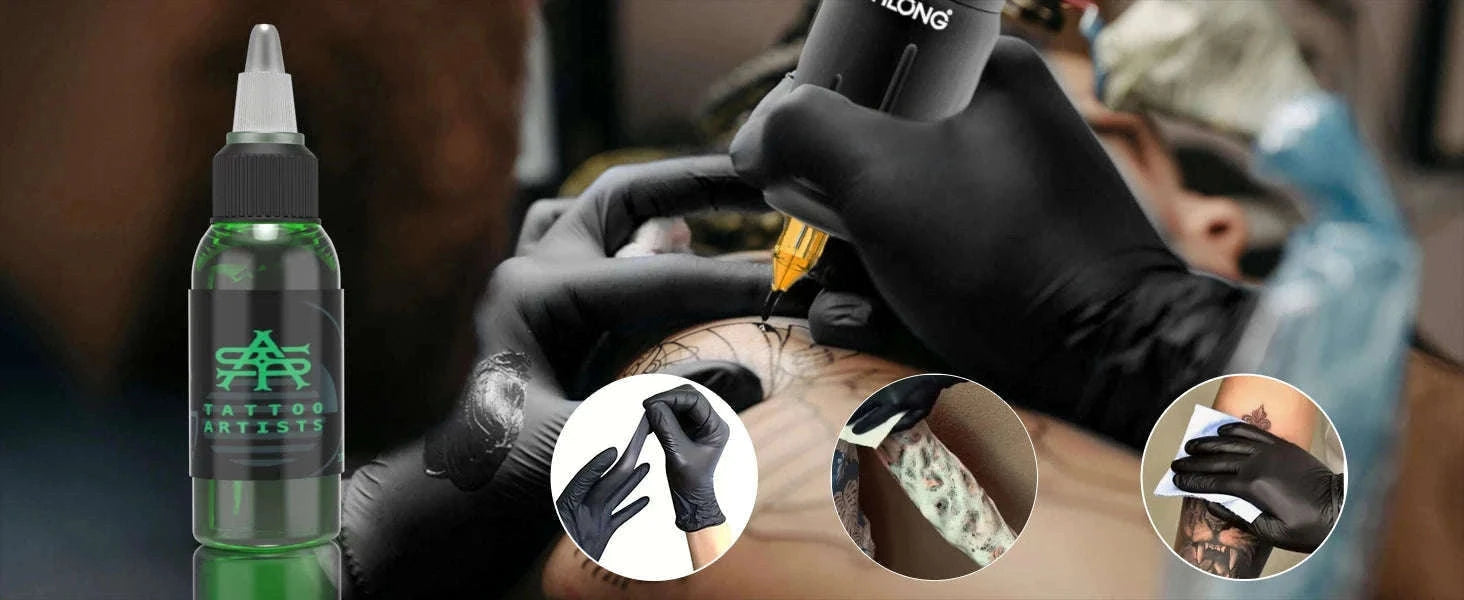 Wireless Rotary Tattoo Machine Kit with Battery and 20 Cartridges-TATTOO KIT / United States