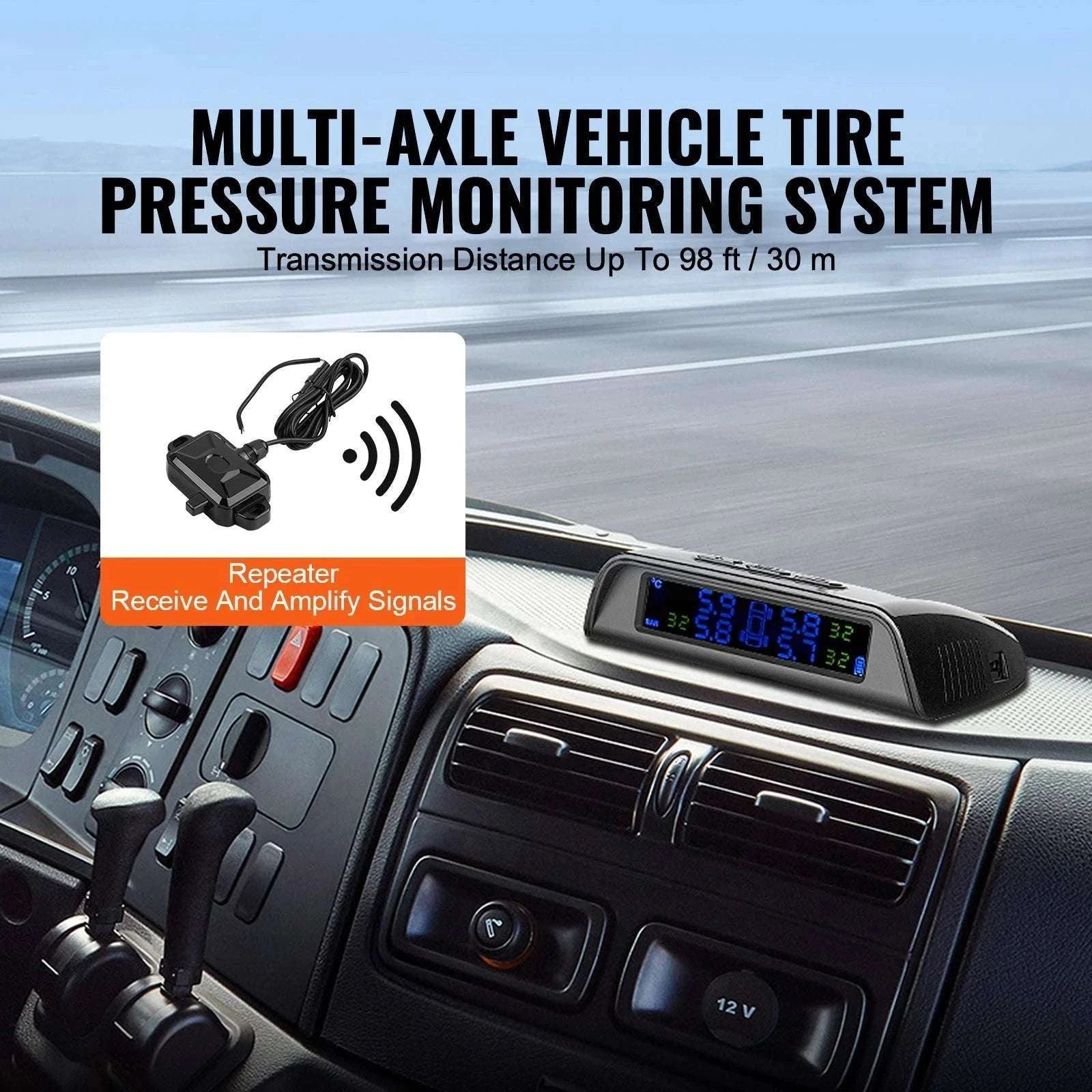 Wireless RV Tire Pressure Monitoring System with Real-Time Alerts-M400C / United States