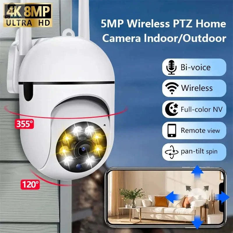 Wireless Security Camera – 360° WiFi Coverage with 1080P HD Clarity-USB