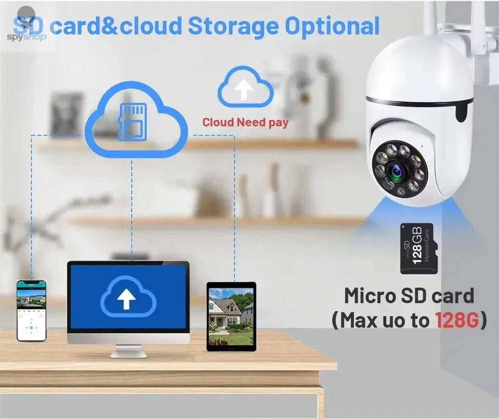 Wireless Security Camera 360° WiFi with 1080P HD Clarity-USB
