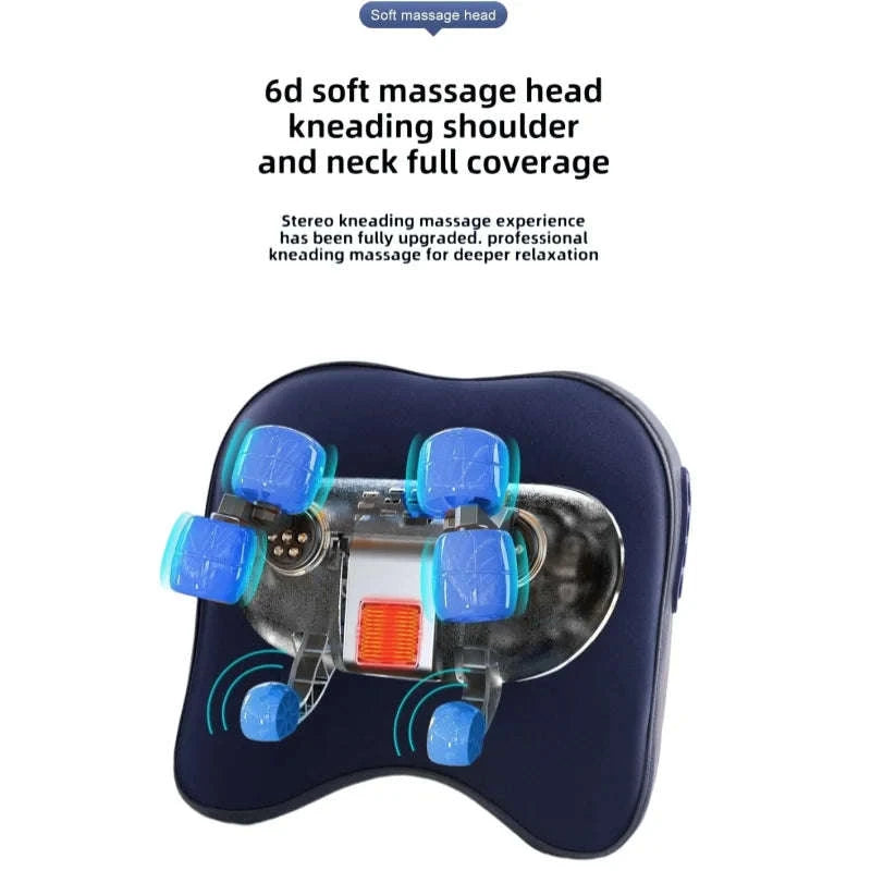 Wireless Shiatsu Massage Pillow Rechargeable Neck & Body Massager-New Upgrades