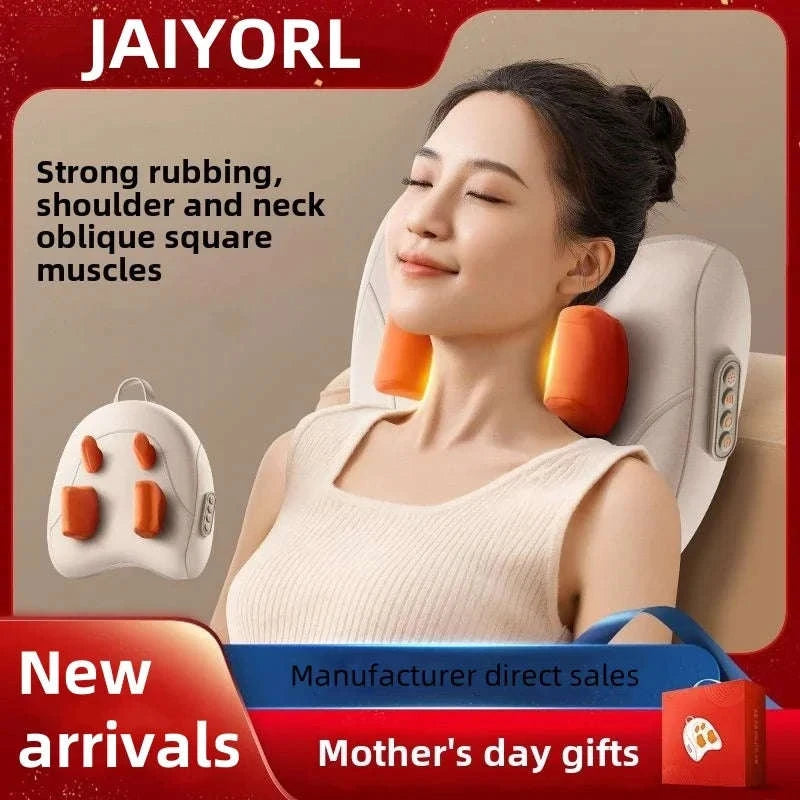 Wireless Shiatsu Massage Pillow Rechargeable Neck & Body Massager-New Upgrades