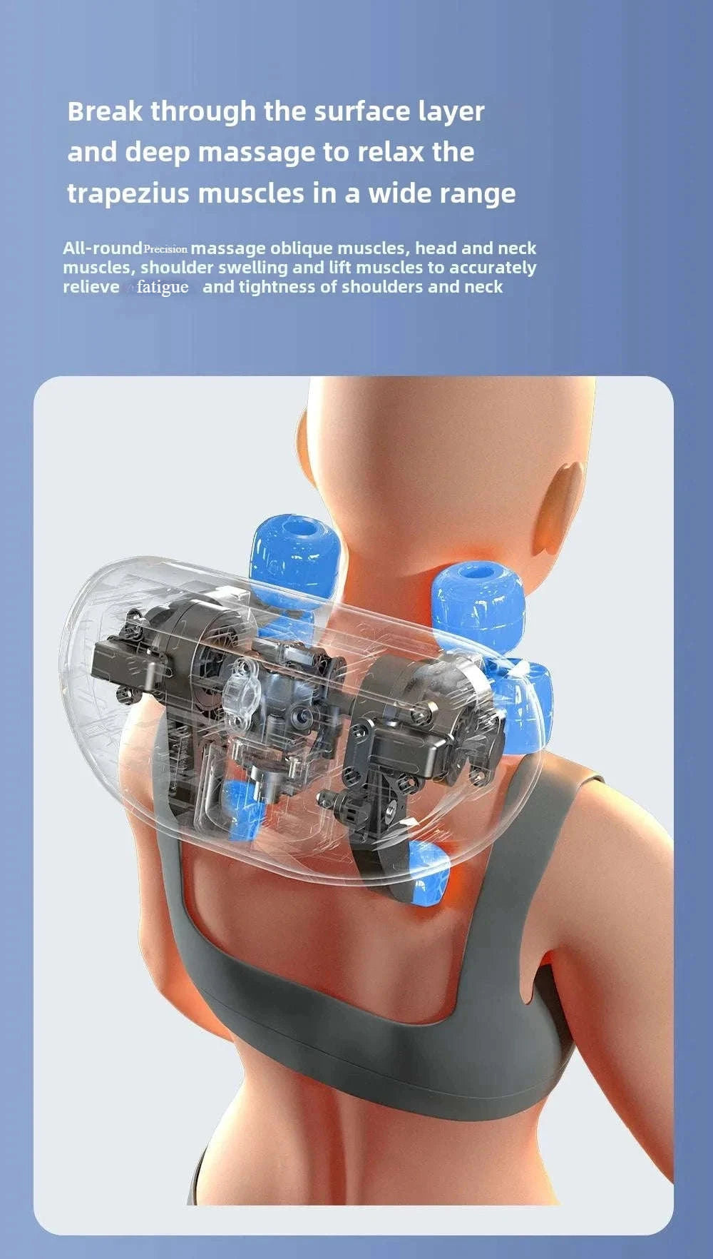 Wireless Shiatsu Massage Pillow Rechargeable Neck & Body Massager-New Upgrades