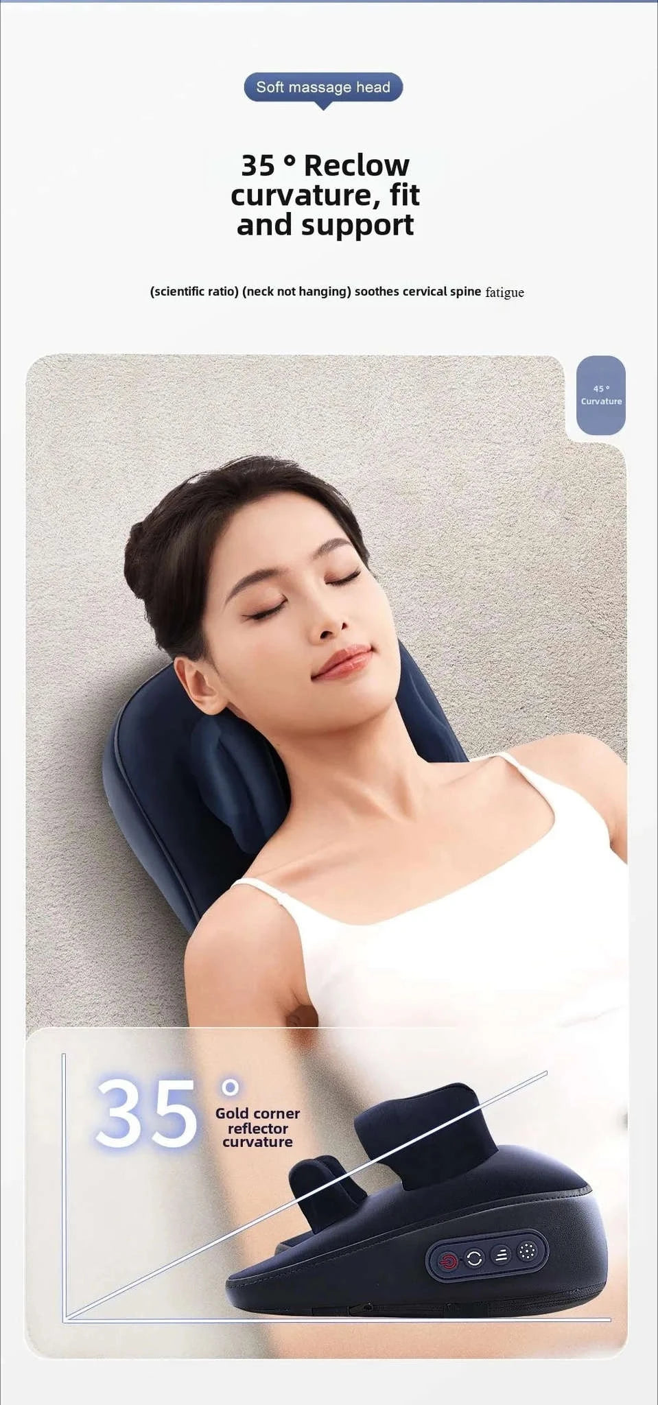 Wireless Shiatsu Massage Pillow Rechargeable Neck & Body Massager-New Upgrades