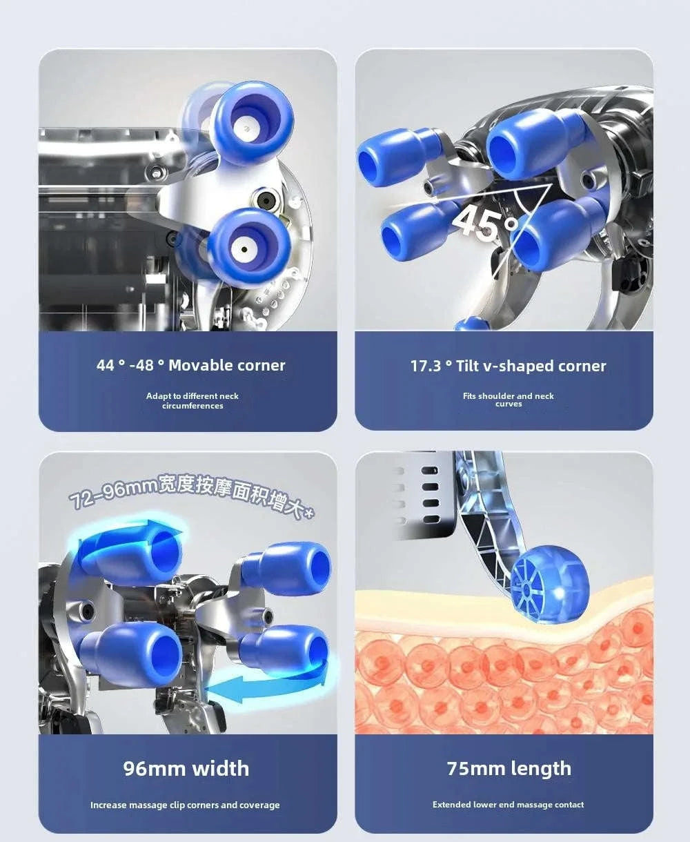 Wireless Shiatsu Massage Pillow Rechargeable Neck & Body Massager-New Upgrades