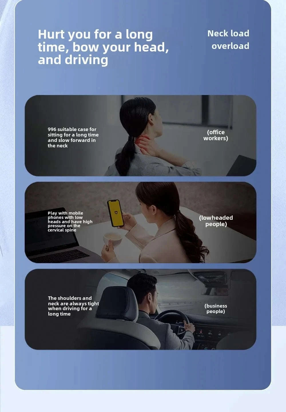 Wireless Shiatsu Massage Pillow Rechargeable Neck & Body Massager-New Upgrades