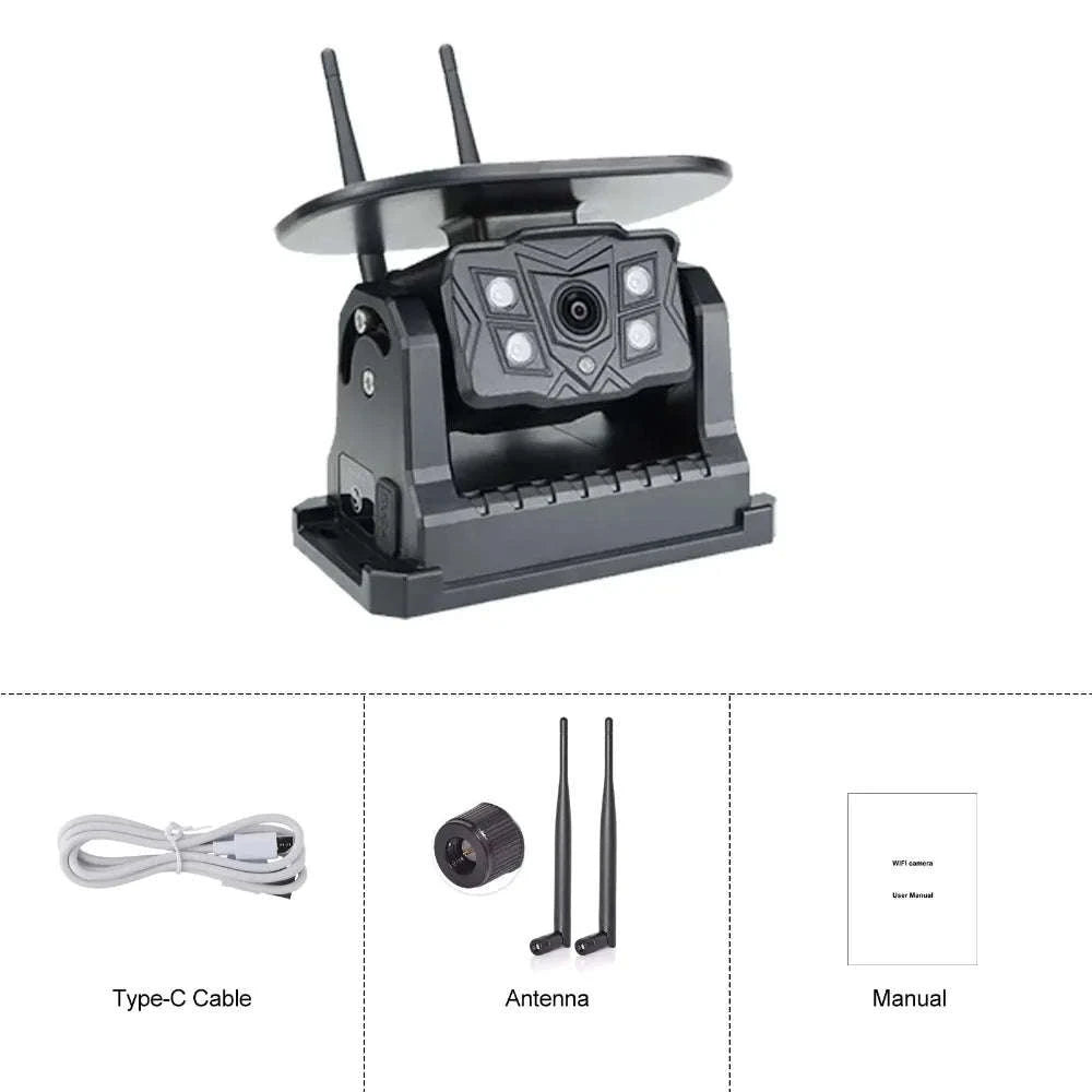 Wireless Solar Magnetic Backup Camera with AI Blind Spot Alarm-WIFI Camera