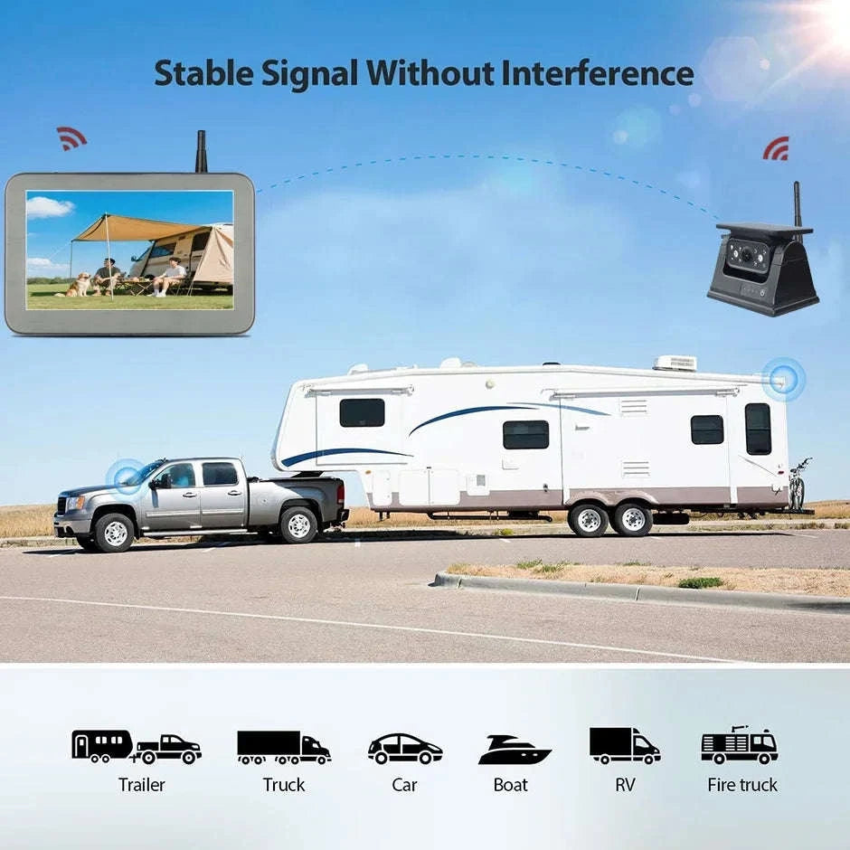Wireless Solar Reverse Backup Camera with 5-Inch Monitor-Monitor add camera / China Mainland