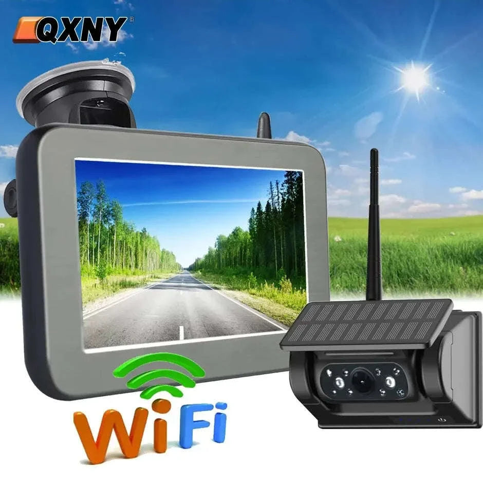 Wireless Solar Reverse Backup Camera with 5-Inch Monitor-Monitor add camera / China Mainland