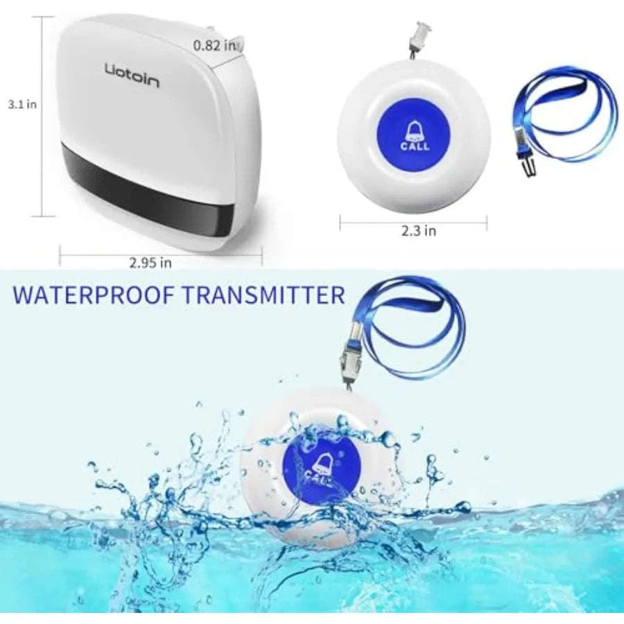 Wireless SOS Call Button Pager System for Caregiver Support-United States / 5Transmitter5PluginR