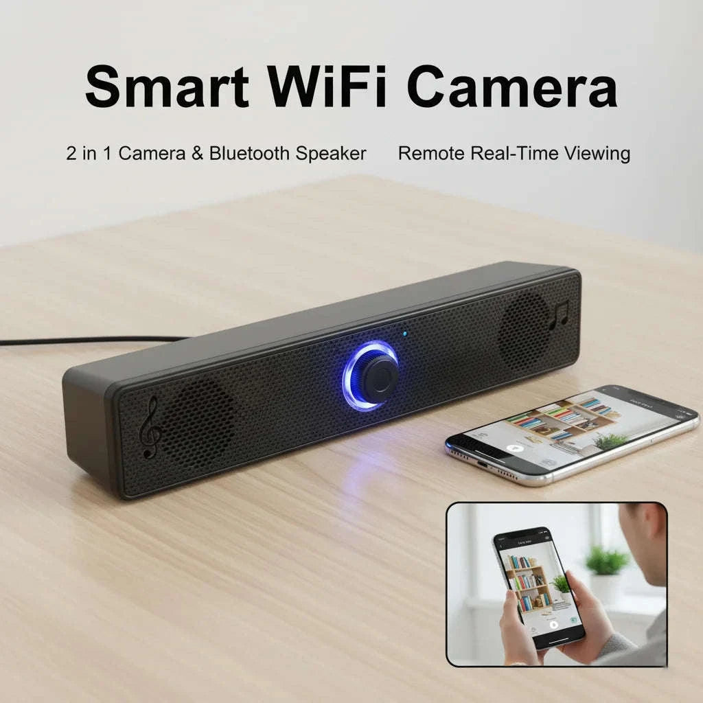 Wireless Speaker Camera 2‑in‑1 with 4K UHD and WiFi 6-With 16GB SD Card